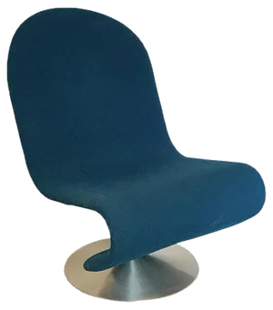 Turquoise-Blue Model 1-2-3 Lounge Chair by Verner Panton for Fritz Hansen, 1970s