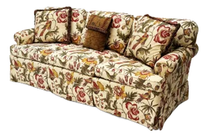 Cottage Floral Cotton Poplin Sofa by Hickory Chair Company.