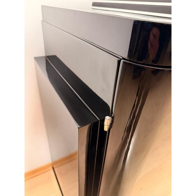 Art Deco Sideboard in Black Lacquer with Marble, 1930 For Sale - Image 10 of 18