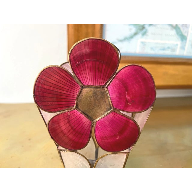 1960s Capiz Shell Flower Vase/Pencil Holder For Sale - Image 4 of 13