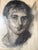 1970s Vintage Expressive Male Portrait Oil Pastel on Paper, Framed Under Glass For Sale - Image 5 of 12