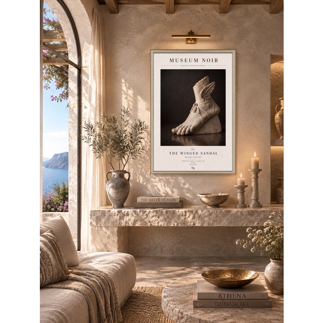 Atelier Aria Lumae Museum Noir the Winged Sandal Classical Hellenistic Sculpture Fine Art Gallery Board Print 16 X 24 For Sale - Image 14 of 18