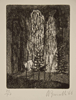 Armando Buratti, Awakening, Etching, 1966