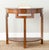 Modern Half Round Console in Filbert Brown For Sale - Image 3 of 4