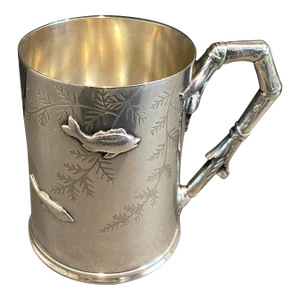 1881 Elkington Silverplate Fish Tankard