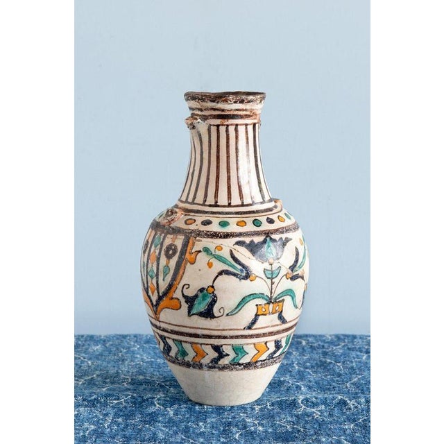 Tunisian Pottery Qallalin Vase, 18th Century For Sale - Image 3 of 10