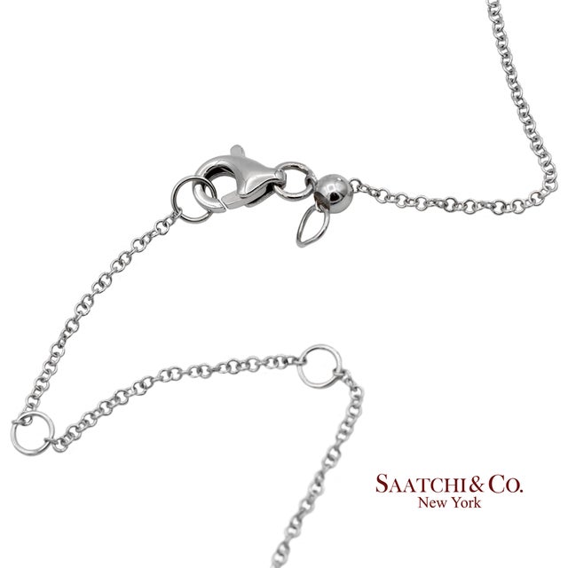 14k(585) White Gold Natural Diamond Adjustable by the Yard Necklace/Pendant For Sale In New York - Image 6 of 12