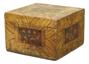 Painted Folk Art Bridal Chest