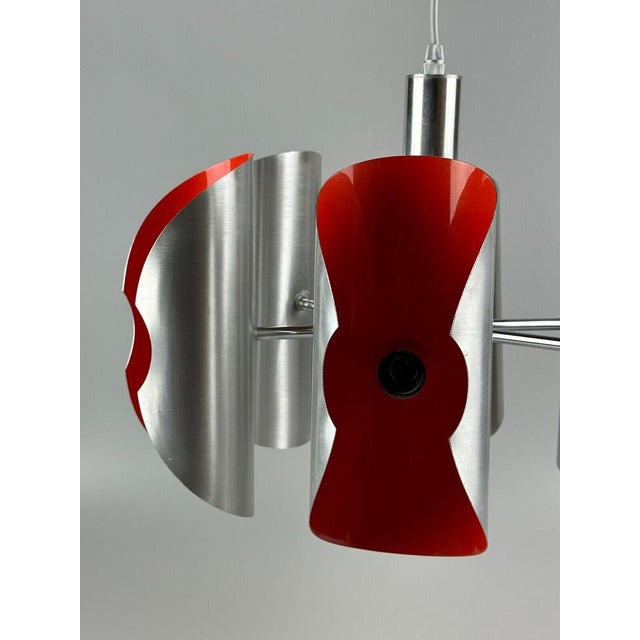 Space Age 6-Flame Sputnik Chandelier in Chromed Metal, 1970s For Sale - Image 14 of 18
