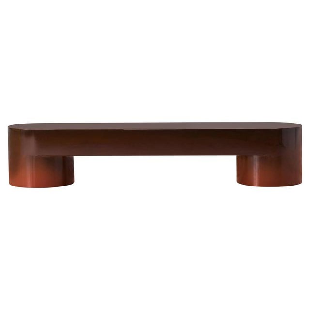 Not Yet Made - Made To Order Nuanced Brown Lazy-O Bench by Somaschini For Sale - Image 5 of 5