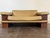 Wood Vintage 1980’s Italian and Walnut Sculptural Leather Loveseat For Sale - Image 7 of 18