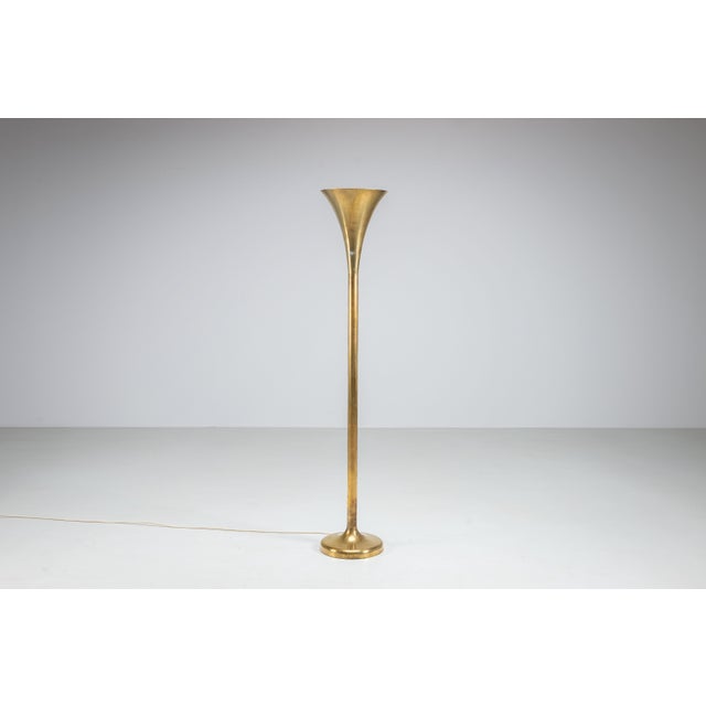Brass Luminator Floor Lamp attributed to Marcello Piacentini, 1950s For Sale - Image 4 of 12