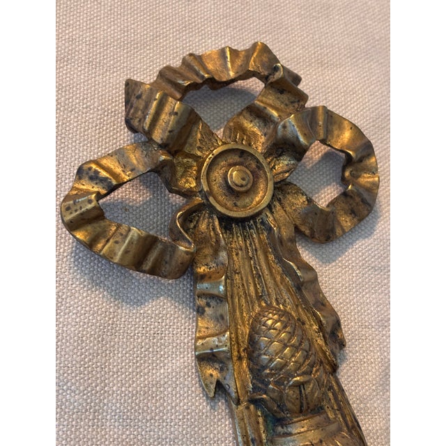 French Louis XVI Style Gilt Bronze Five Arm Candle Wall Sconces For Sale - Image 3 of 11
