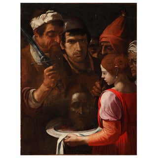 Paolo Guidotti, Salomé and John the Baptist, 17th Century, Oil on Canvas For Sale