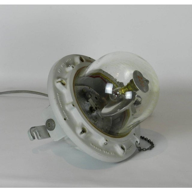 Mid-Century Modern Large Industrial Spinning Bulk Head Light from ATX Legrand, 1960s For Sale - Image 3 of 10