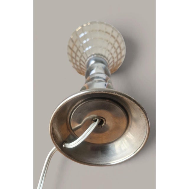1950s Modernist Lamp in Glass and Metal attributed to Jacques Adnet, 1950s For Sale - Image 5 of 17