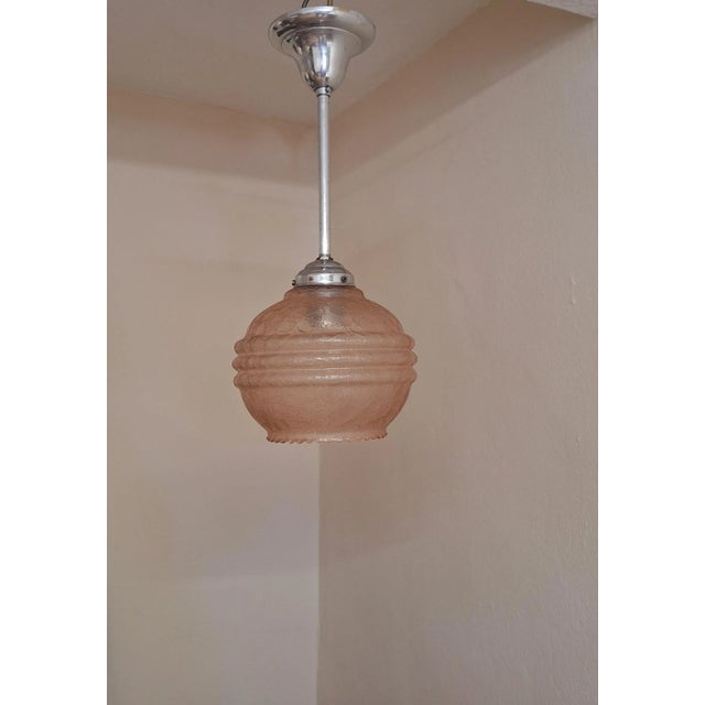 Vintage German Art Deco Ceiling Lamp, 1930s For Sale - Image 6 of 7