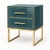 Not Yet Made - Made To Order Petrol Teal Murano Glass Bedside Tables with Polished Brass from Justfurnituress SRL, Set of 2 For Sale - Image 5 of 9