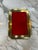 Vintage Bras Tray With Red Glass Insert For Sale In Los Angeles - Image 6 of 6