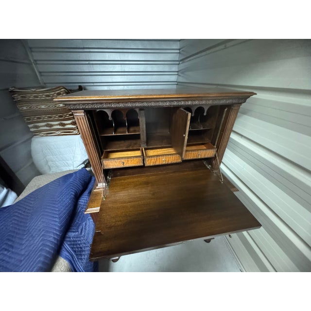 Victorian Antique Desk Wood For Sale - Image 3 of 5