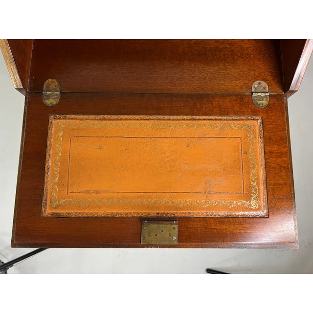 Wood Mahogany Secretary from Burton Reproductions, England, 1970s For Sale - Image 7 of 13