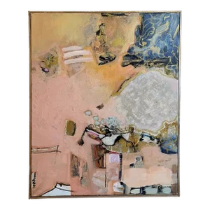 Abstract Expressionist Oil Painting on Linen, "Sugar House (Formerly Keith)" by Lynn Christian 2014