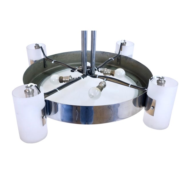 Ceiling Lamp with Cylindrical Glass Shades, 1930s For Sale - Image 15 of 16