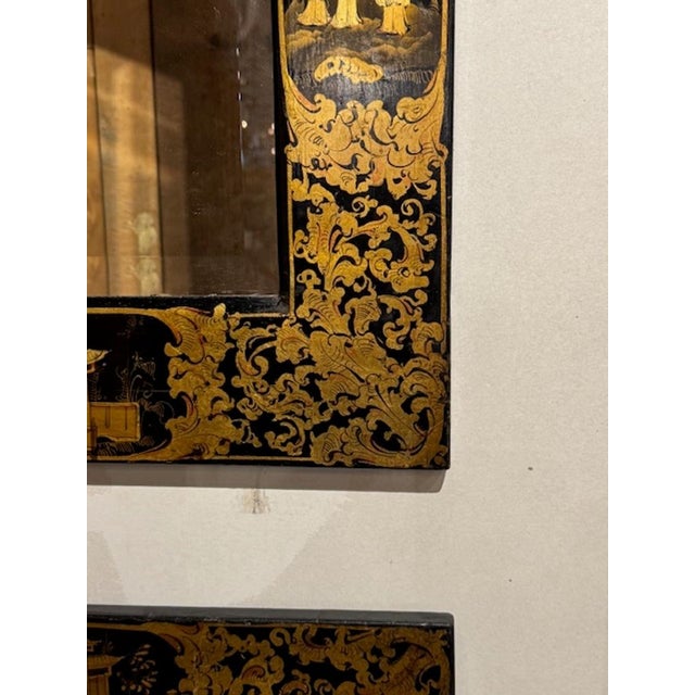 1920s English Chinoiserie Lacquered Mirrors For Sale - Image 5 of 8