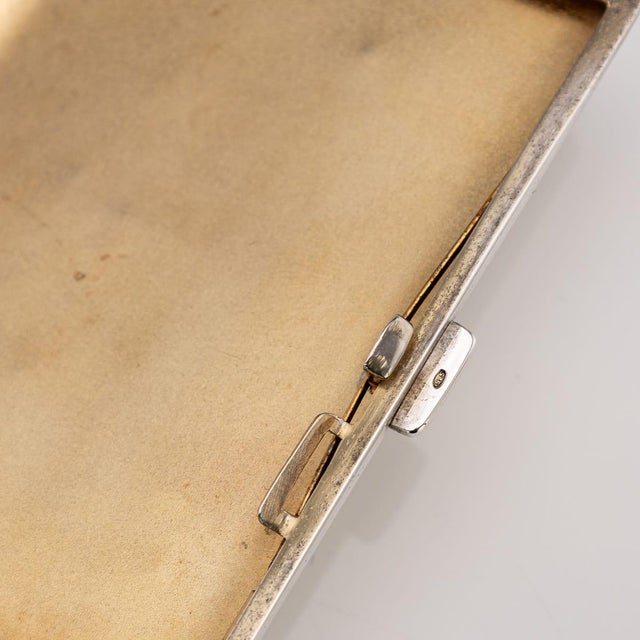 Metal 20th Century Art Deco Silver & Guilloche Enamel Cigarette Case, 1929 For Sale - Image 7 of 18