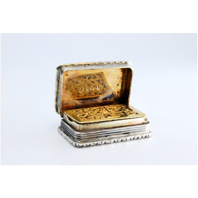 Silver and Gold Vinaigrette Box For Sale - Image 4 of 10