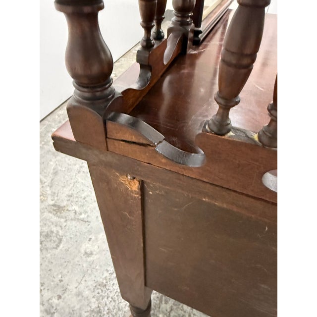 Victorian Style Walnut Dressing Table, Antique For Sale - Image 4 of 12
