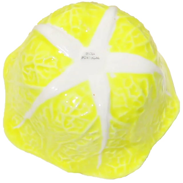 Portuguese Trompe l'Oeil Majolica Cabbage Lidded Bowls / Mini-Tureens, Set of 6 For Sale In Tulsa - Image 6 of 6