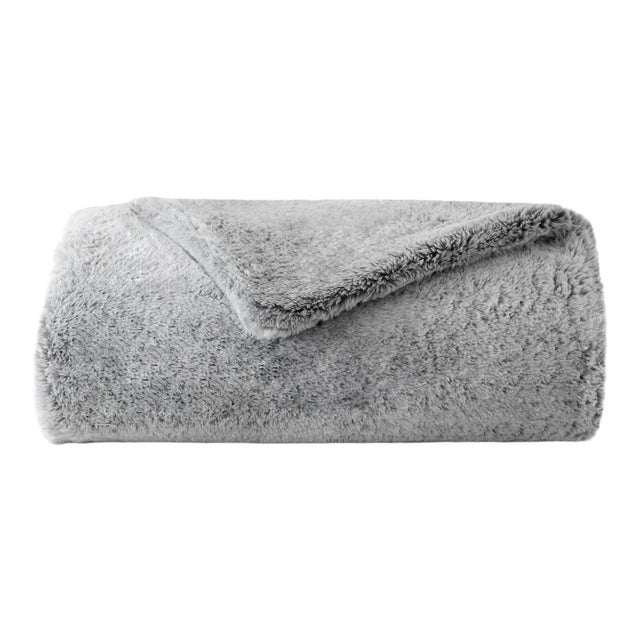 Faux Fur Throw, Grey Chairish