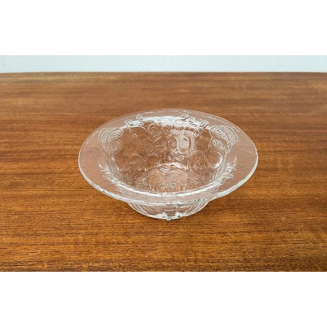 Mid-Century Swedish Glass Bowl with Bird Design from Kosta Boda, 1960s For Sale - Image 8 of 11