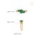 14k Gold 1.09ct Natural Oval Emerald & Diamond Cluster Ring Size 5 For Sale - Image 12 of 18