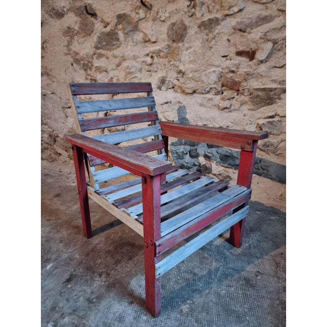 French Lounge Chairs in Beech and Chestnut, 1930s, Set of 5 For Sale - Image 6 of 18