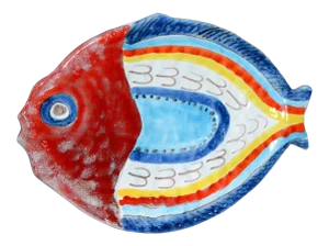 Italian Giovanni Desimone Hand Painted Pottery, Fish Platter, Serving Plate