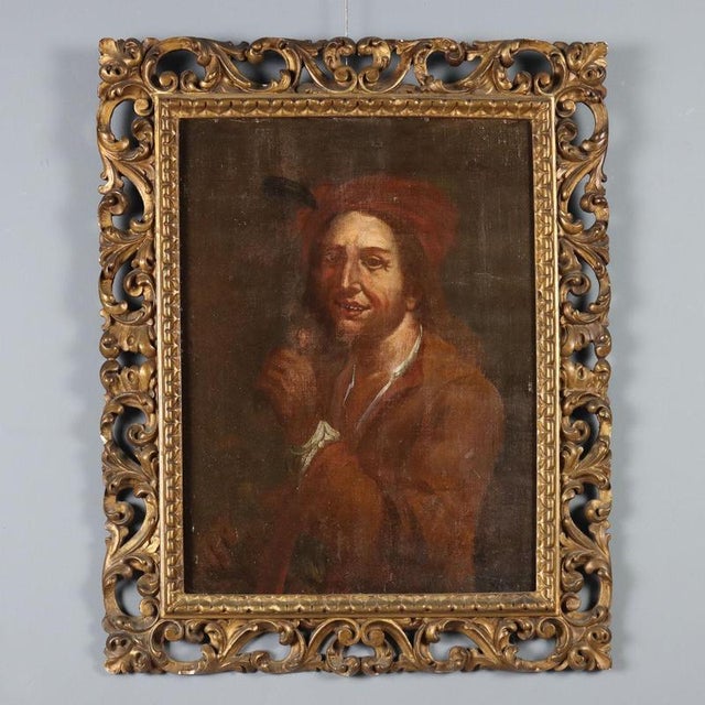 School of Giacomo Francesco Cipper, Portrait, Oil on Canvas For Sale - Image 12 of 12