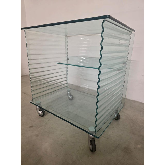 Glass Serving Bar Cart by Ron Arad for Fiam, 1980s For Sale - Image 7 of 17