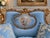 1920 French Artisan Louis XVI Gold Beech Velvet Settee For Sale - Image 9 of 11