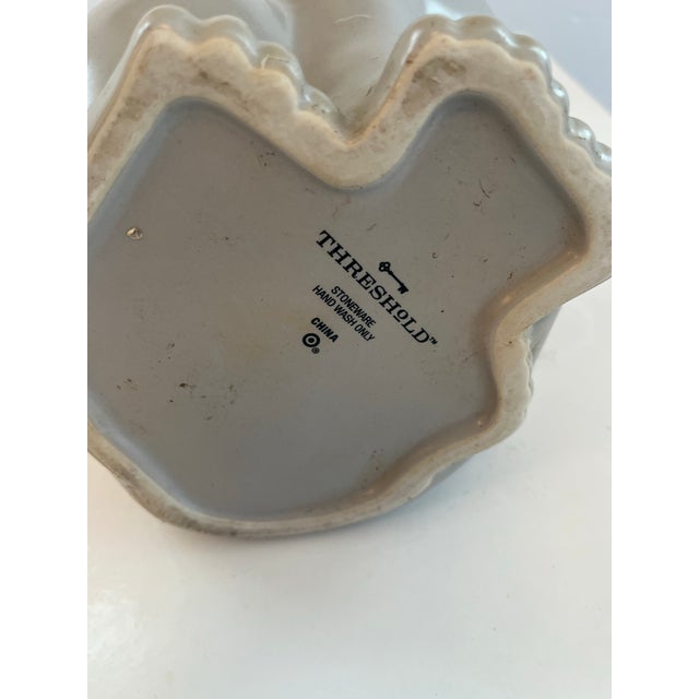 1980s 1980s Gray Stoneware Cat Cookie Jar, For Sale - Image 5 of 9