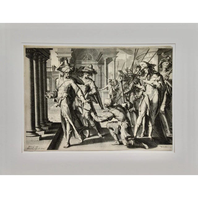 This old master engraving entitled "Allegorie op de Rechtspraak" is by Willem van Swaanenburg after a painting by Joachim...