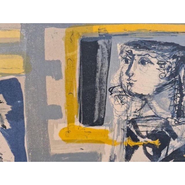 Antoni Clave, Woman Painter Rooster, 20th Century, Lithograph For Sale - Image 4 of 5