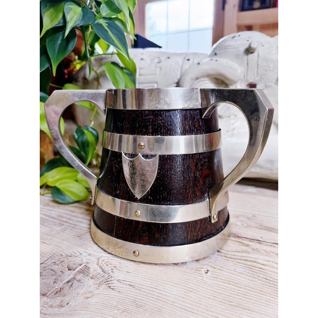 Wood 1888 English Oak & Brass Trophy Cup For Sale - Image 7 of 8