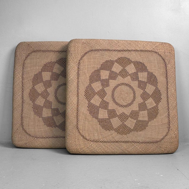 Zabuton Floor Cushions, Japan, 1960s, Set of 2 For Sale - Image 9 of 9