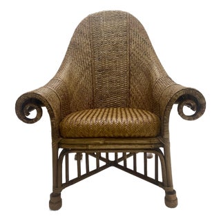 90s Bamboo Arm Chairs Attributed to Ralph Lauren Only One . For Sale