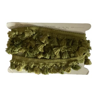 Samuel & Sons Scalloped Trim in Green and Yellow. For Sale