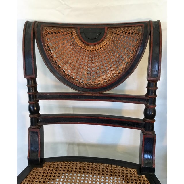 Set of 8 French Cane Dining Chairs Circa 1840 Two Arm & Six Side