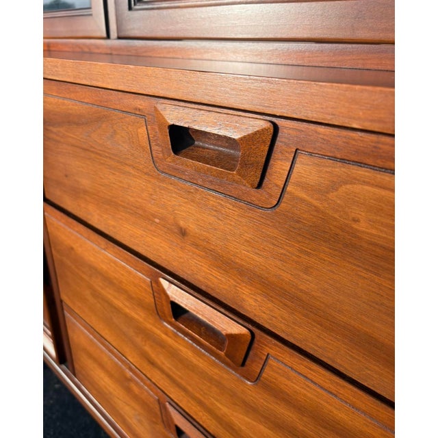 Brown Mid Century Hutch Attr. To j.b. Van Sciver For Sale - Image 8 of 13