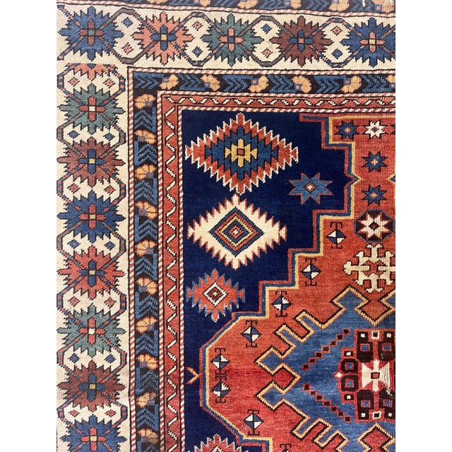 Antique Caucasian Shirvan Kuba Rug 4’3" X 4’7” For Sale In New York - Image 6 of 8